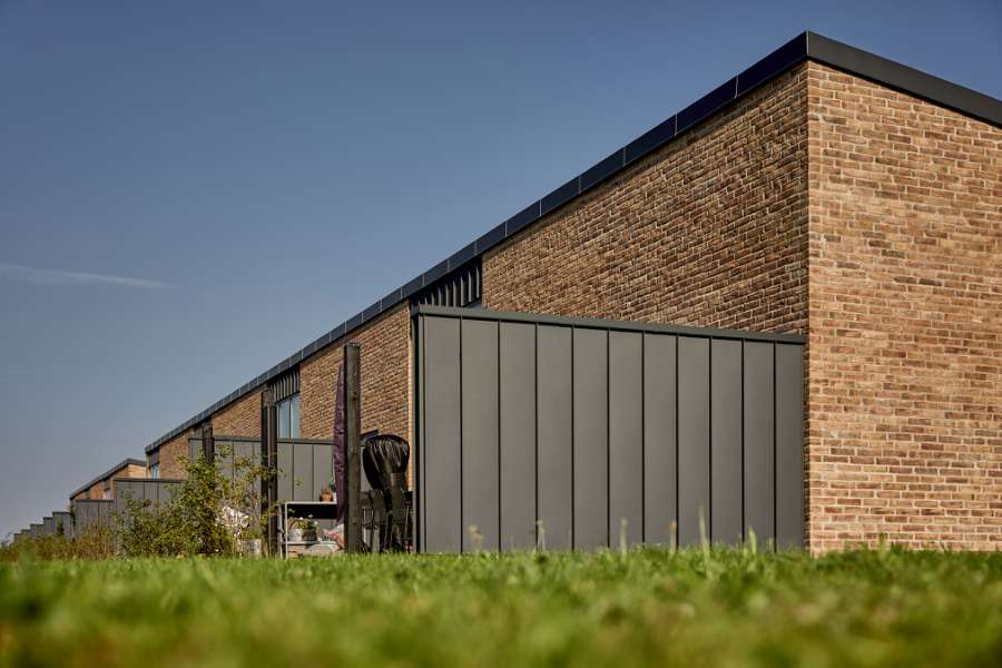 Stahlprofile an Reihenhäusern, Sofiendal Enge, Poul Anker Bechs Vej 232, 9200 Aalborg SV, Dänemark